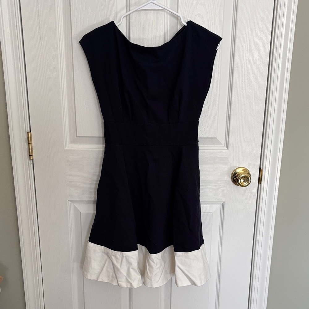 Women's Kate Spade Blue and White Fit-and-Flare Dress